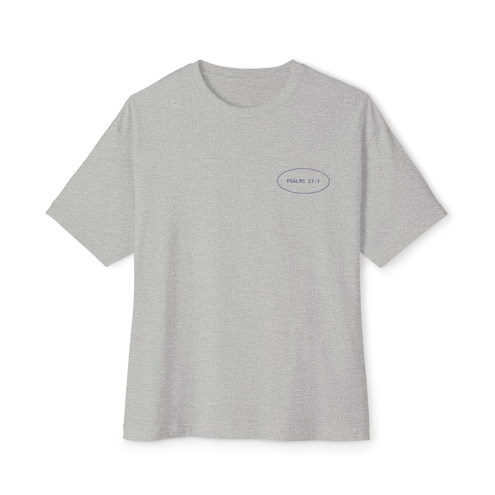 Christian Graphic Tee — “The Lord Is My Light and My Salvation” Floral Back Print
