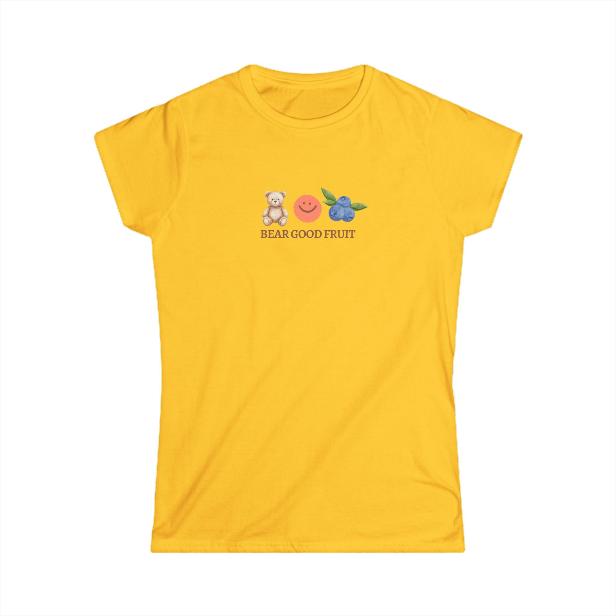 Bear Good Fruit Tee — Cute Bear & Fruit Graphic Women's T-Shirt