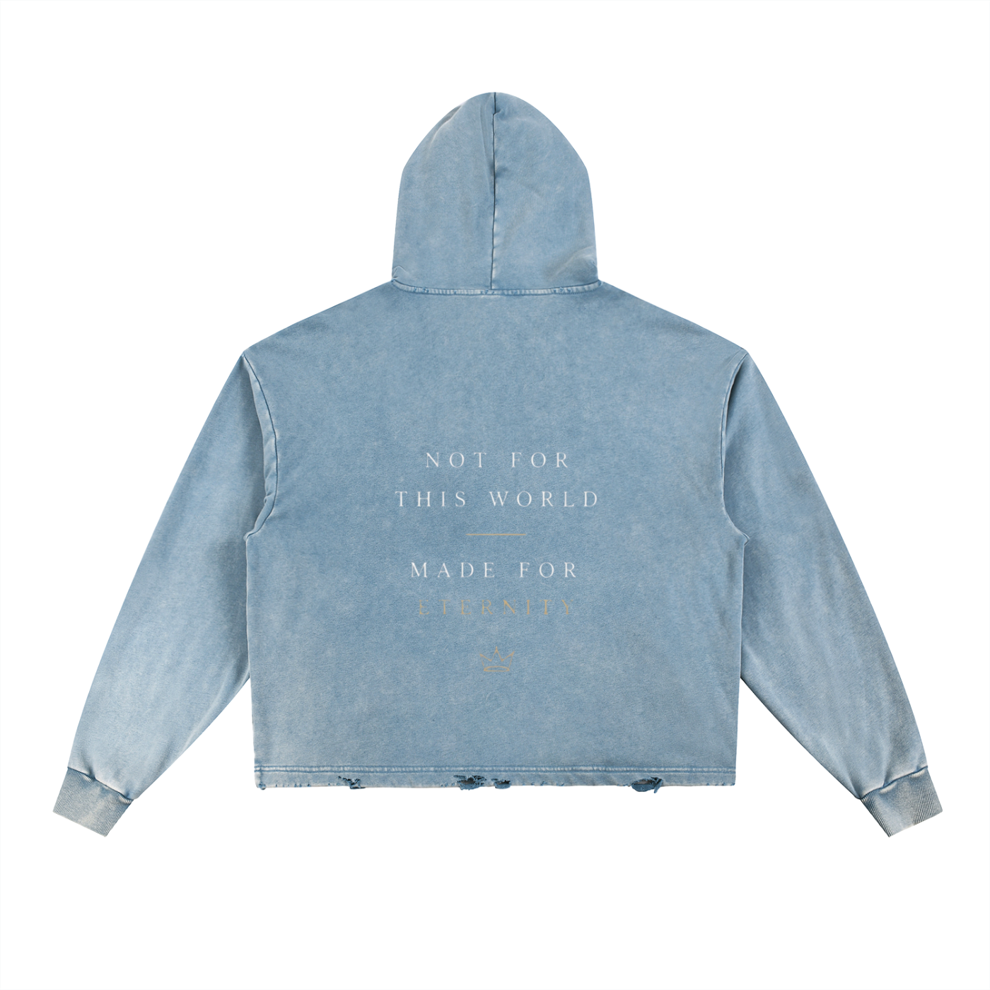 Made for Eternity - Vintage Washed Frayed-Hem Hoodie