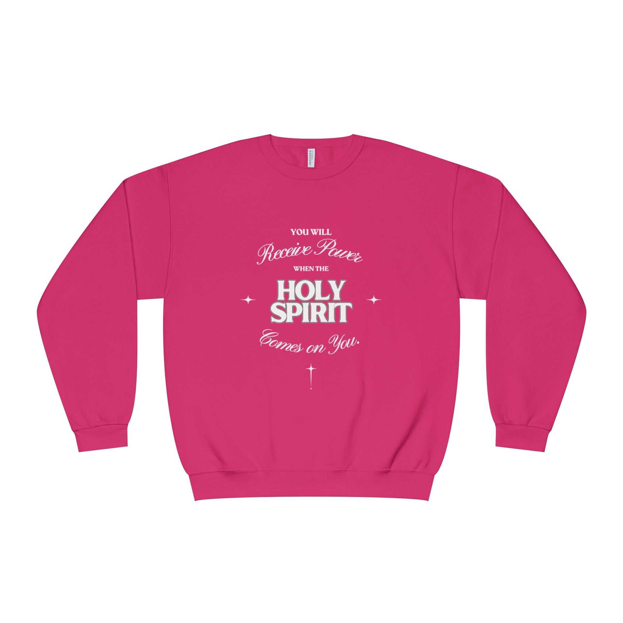 Holy Spirit Crewneck Sweatshirt — "You Will Receive Power" Christian Faith Pullover