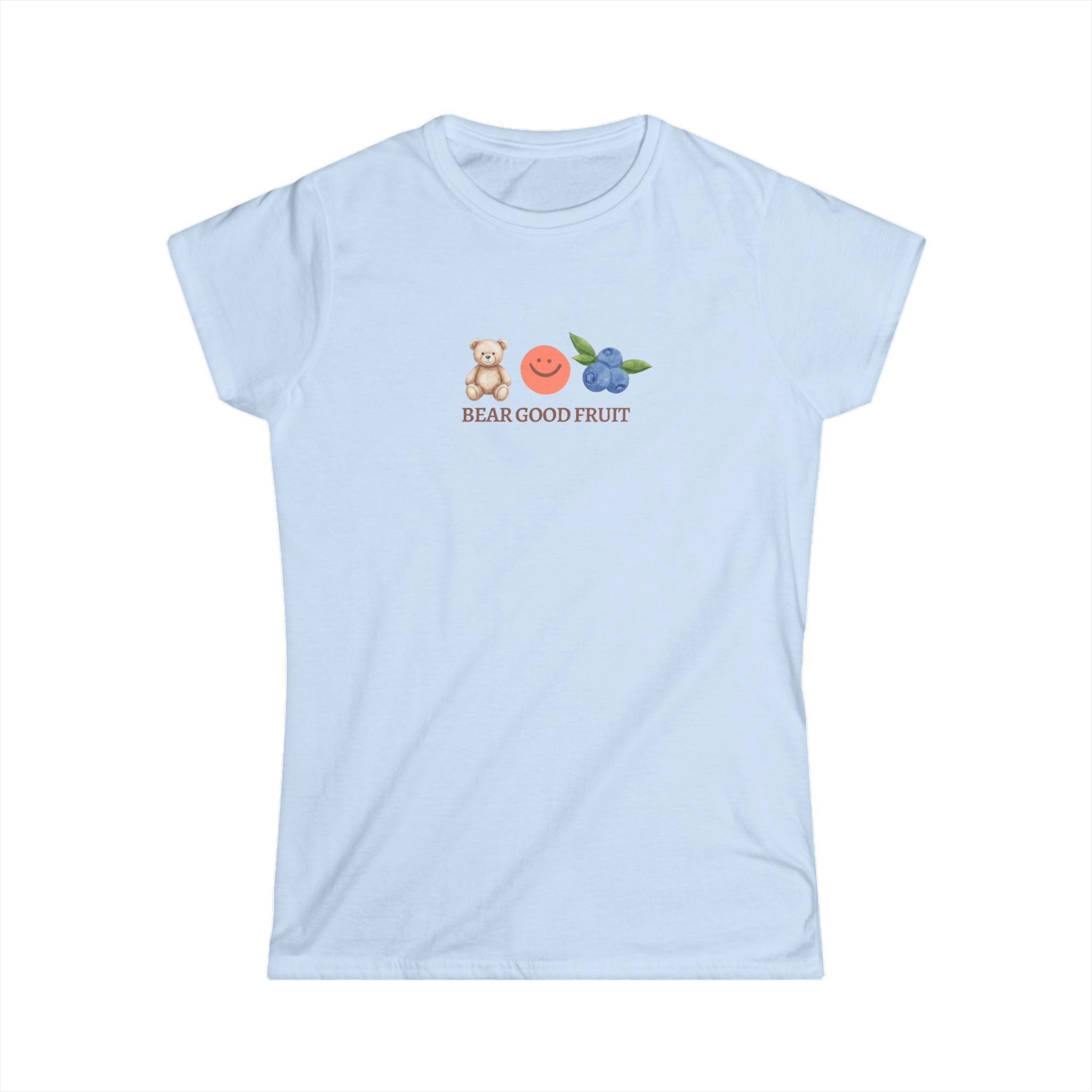 Bear Good Fruit Tee — Cute Bear & Fruit Graphic Women's T-Shirt