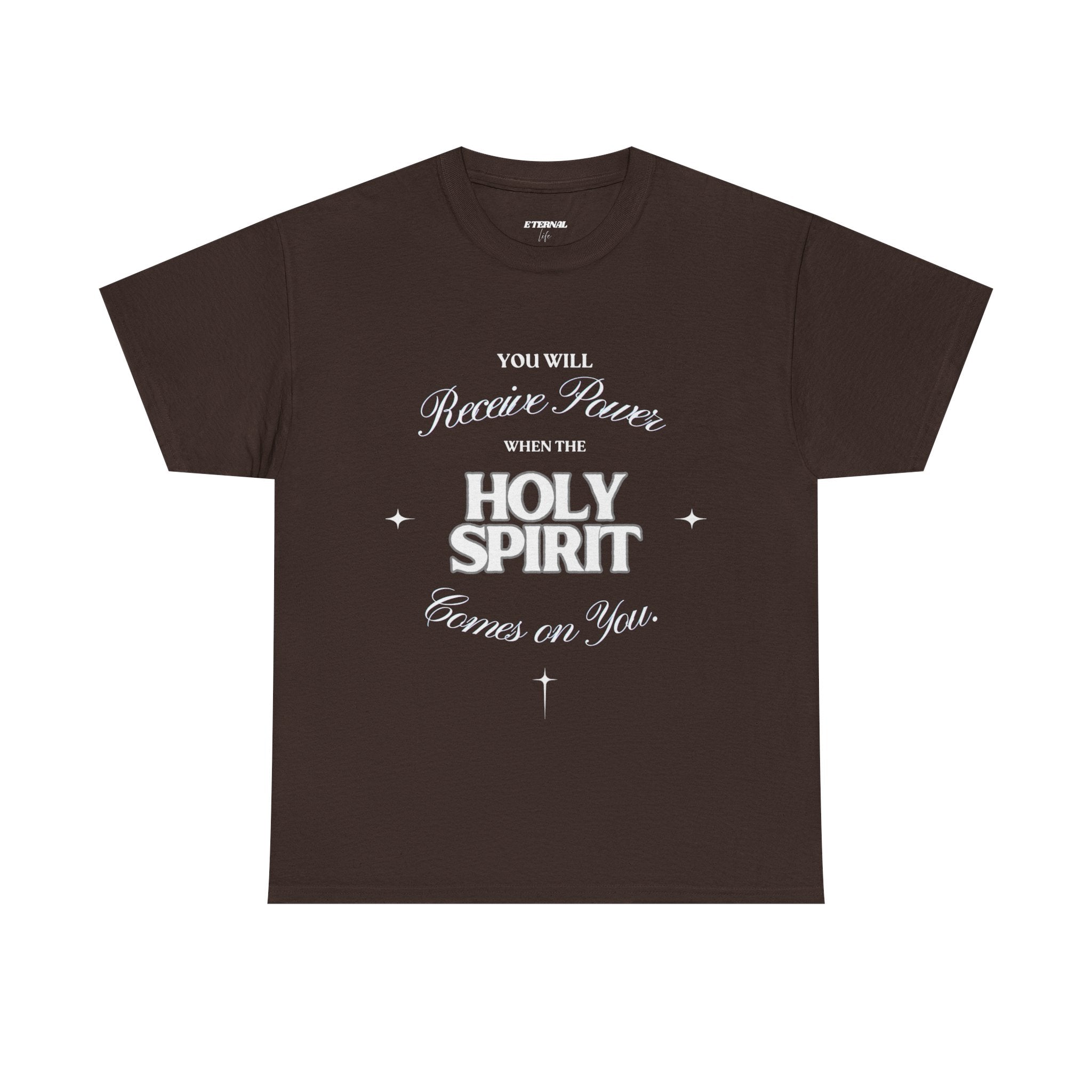 Holy Spirit Inspirational T-Shirt — "You Will Receive Power" Christian Faith Tee