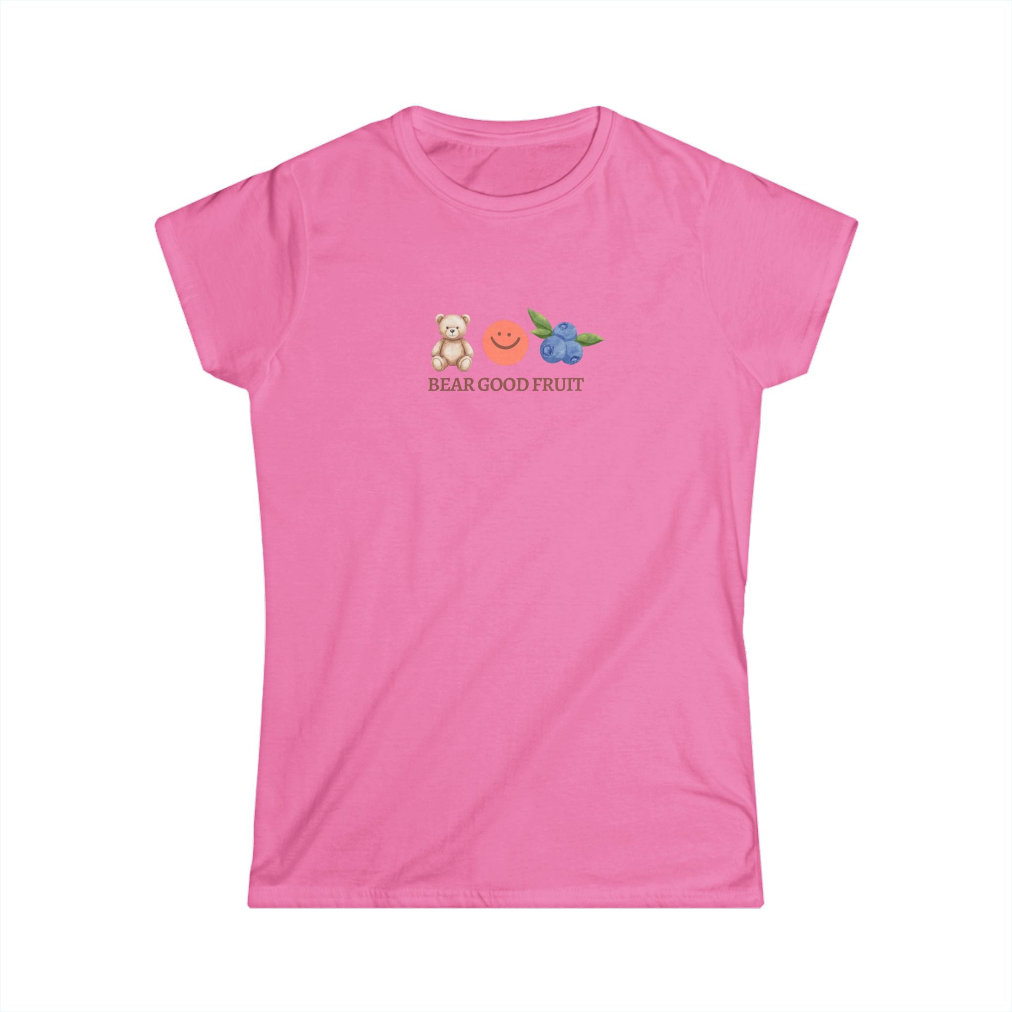 Bear Good Fruit Tee — Cute Bear & Fruit Graphic Women's T-Shirt