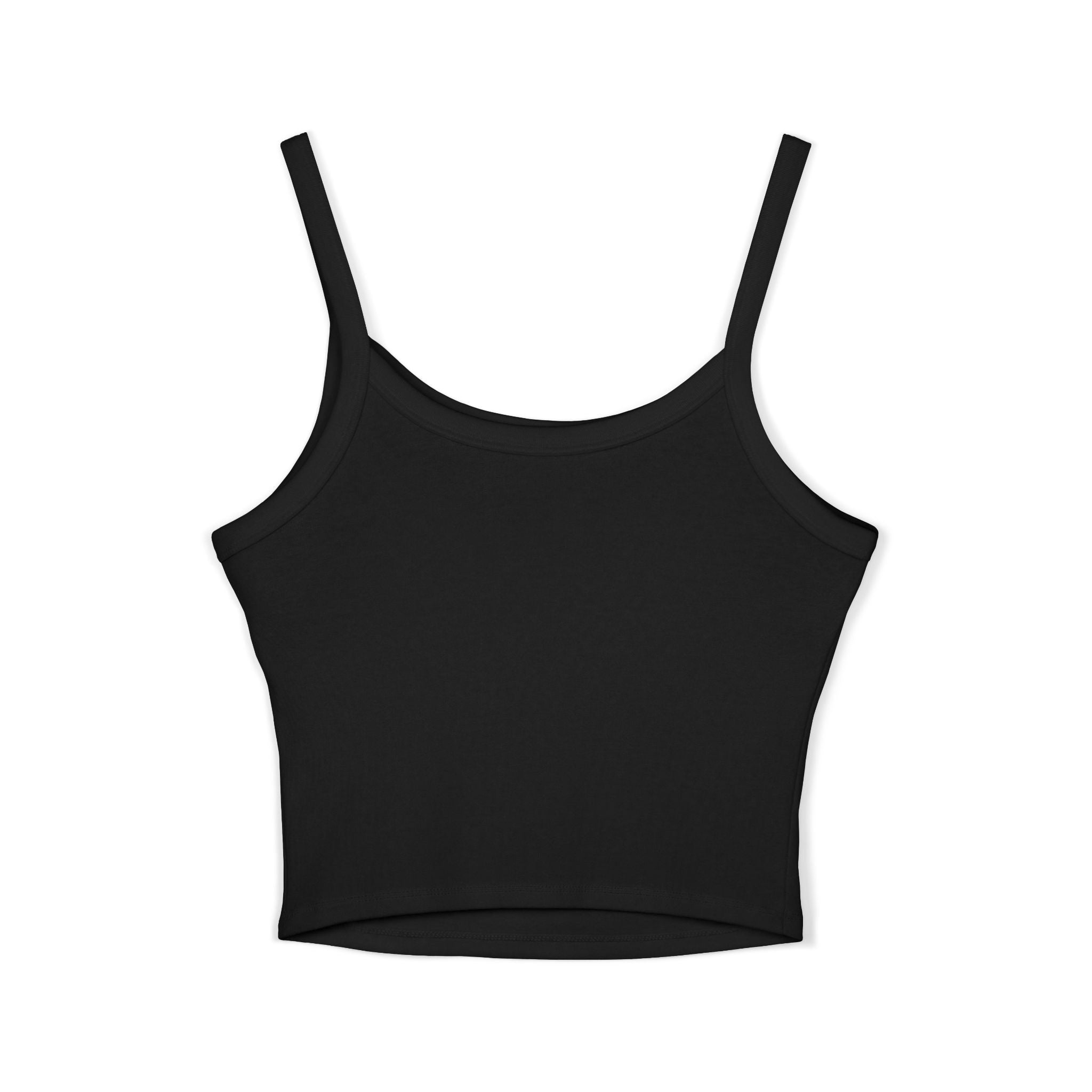Sunset Crop Tank — "New Mercies" Spaghetti-Strap Top