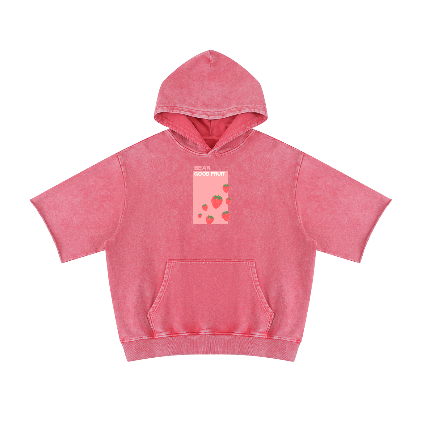 Unisex Mineral Wash Short Sleeve Hoodie