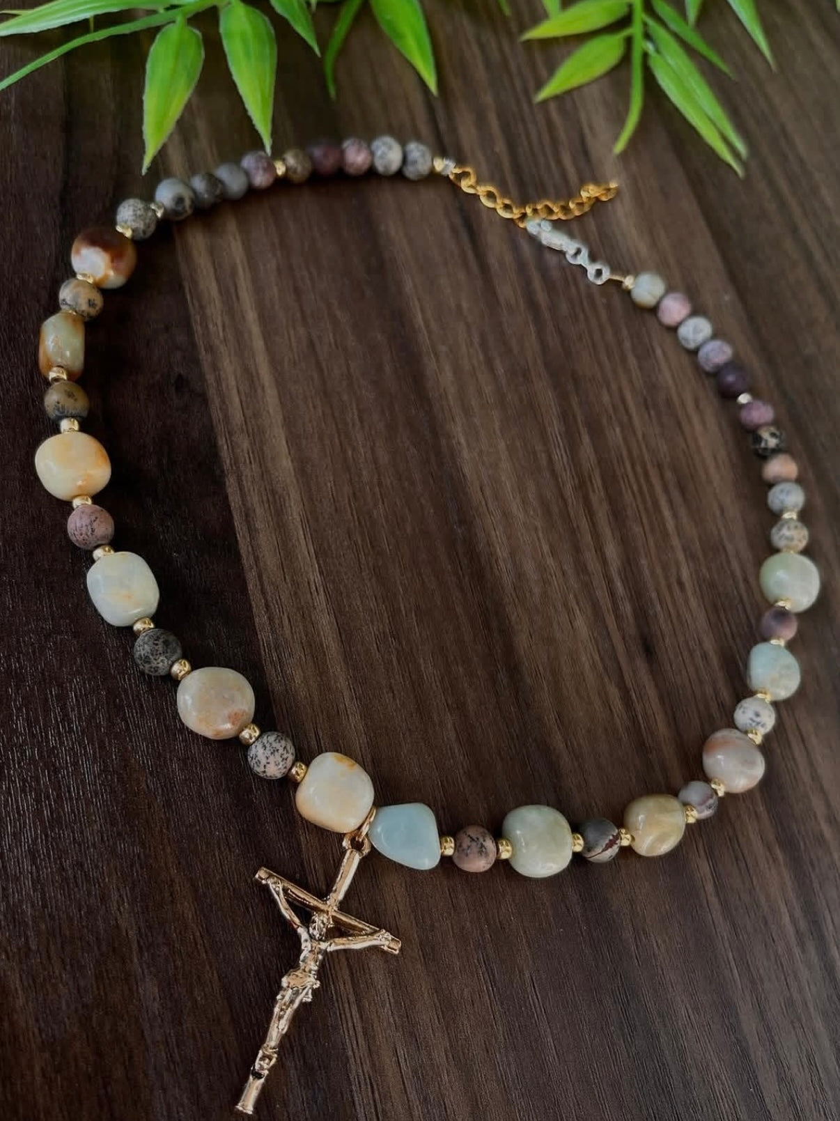 Beaded Cross Necklace