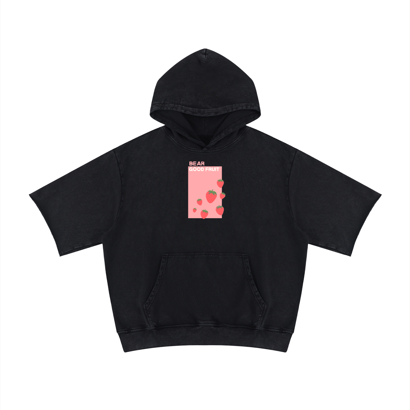Unisex Mineral Wash Short Sleeve Hoodie
