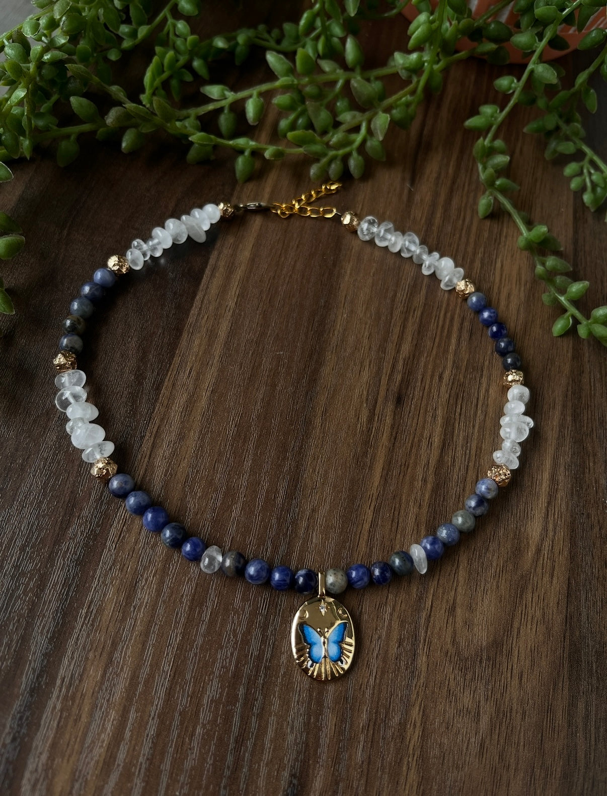 Butterfly Beaded Necklace