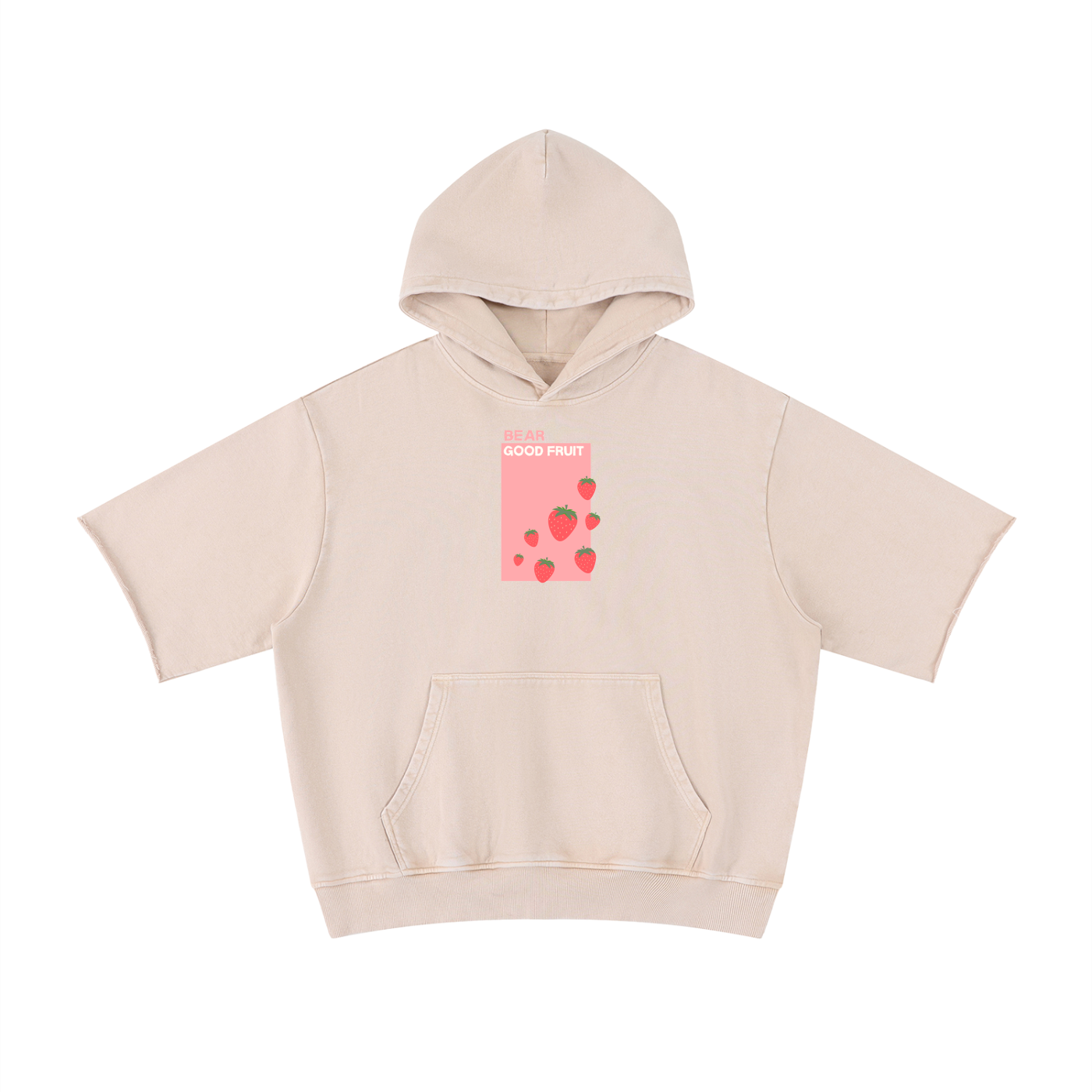 Unisex Mineral Wash Short Sleeve Hoodie